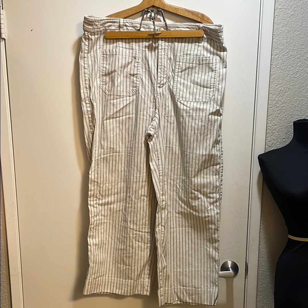 GAP Cream Chinos with Subtle Stripes